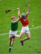 17 April 2022; Robbie O’Flynn of Cork in action against Barry Nash of Limerick during the Munster GAA Hurling Senior Championship Round 1 match between Cork and Limerick at Páirc Uí Chaoimh in Cork. Photo by Stephen McCarthy/Sportsfile