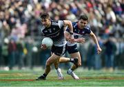 17 April 2022; Niall Murphy of Sligo in action against Jamie Boyle of New York during the Connacht GAA Football Senior Championship Quarter-Final match between New York and Sligo at Gaelic Park in New York, USA. Photo by Daire Brennan/Sportsfile