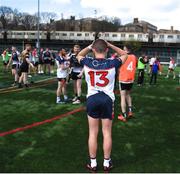 17 April 2022; A dejected Connell Ahearne of New York after the Connacht GAA Football Senior Championship Quarter-Final match between New York and Sligo at Gaelic Park in New York, USA. Photo by Daire Brennan/Sportsfile