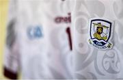 12 April 2022; A detailed view of the Galway goalkeeper jersey during a Galway football squad portrait session at Pearse Stadium in Galway. Photo by Sam Barnes/Sportsfile