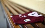 12 April 2022; A general view of the Galway jersey during a Galway football squad portrait session at Pearse Stadium in Galway. Photo by Sam Barnes/Sportsfile