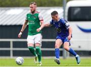18 April 2022; Kevin O'Connor of Cork City in action against Darragh Power of Waterford during the SSE Airtricity League First Division match between Waterford and Cork City at RSC in Waterford. Photo by Michael P Ryan/Sportsfile