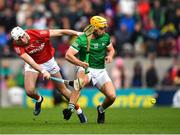 17 April 2022; Tom Morrisey of Limerick is tackled by Mark Coleman of Cork during the Munster GAA Hurling Senior Championship Round 1 match between Cork and Limerick at Páirc Uí Chaoimh in Cork. Photo by Ray McManus/Sportsfile