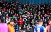 18 April 2022; Cork City supporters celebrate after the SSE Airtricity League First Division match between Waterford and Cork City at RSC in Waterford. Photo by Michael P Ryan/Sportsfile