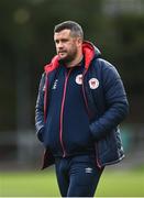 18 April 2022; St Patrick's Athletic manager Tim Clancy before the SSE Airtricity League Premier Division match between UCD and St Patrick's Athletic at UCD Bowl in Belfield, Dublin.  Photo by David Fitzgerald/Sportsfile