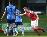 18 April 2022; Eoin Doyle of St Patrick's Athletic celebrates his side's first goal scored by Ben McCormack during the SSE Airtricity League Premier Division match between UCD and St Patrick's Athletic at UCD Bowl in Belfield, Dublin. Photo by David Fitzgerald/Sportsfile