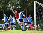 18 April 2022; Joe Redmond of St Patrick's Athletic celebrates after scoring his side's second goal during the SSE Airtricity League Premier Division match between UCD and St Patrick's Athletic at UCD Bowl in Belfield, Dublin.  Photo by David Fitzgerald/Sportsfile