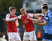 18 April 2022; Eoin Doyle of St Patrick's Athletic seperates team mate Chris Forrester and Sam Todd during the SSE Airtricity League Premier Division match between UCD and St Patrick's Athletic at UCD Bowl in Belfield, Dublin. Photo by David Fitzgerald/Sportsfile