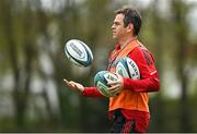 19 April 2022; Head coach Johann van Graan during a Munster rugby squad training session at the University of Limerick in Limerick. Photo by Brendan Moran/Sportsfile