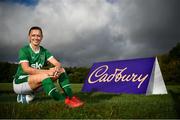 20 April 2022; Cadbury have unveiled Republic of Ireland Women’s National Team captain, Katie McCabe, as a brand ambassador to launch a new campaign dedicated to supporting Irish women’s grassroots football, ‘Become a Supporter and a Half’. Buy a Cadbury Dairy Milk exclusively in participating Spar stores nationwide until 5th May 2022 and Cadbury will donate up to €50,000 to grassroots women’s football supporting clubs to make upgrades to facilities where they’re needed most. Photo by Stephen McCarthy/Sportsfile