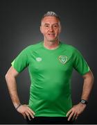 22 March 2022; Goalkeeping coach Dean Kiely during a Republic of Ireland squad portrait session at Castleknock Hotel in Dublin. Photo by Stephen McCarthy/Sportsfile