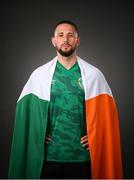 22 March 2022; Conor Hourihane during a Republic of Ireland squad portrait session at Castleknock Hotel in Dublin. Photo by Stephen McCarthy/Sportsfile