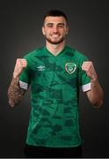 22 March 2022; Troy Parrott during a Republic of Ireland squad portrait session at Castleknock Hotel in Dublin. Photo by Stephen McCarthy/Sportsfile