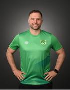 22 March 2022; Coach John Eustace during a Republic of Ireland squad portrait session at Castleknock Hotel in Dublin. Photo by Stephen McCarthy/Sportsfile