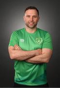 22 March 2022; Coach John Eustace during a Republic of Ireland squad portrait session at Castleknock Hotel in Dublin. Photo by Stephen McCarthy/Sportsfile