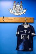 7 April 2022; A general view of the Dublin  goalkeeper jersey during Dublin Hurling Squad Portraits at Parnell Park in Dublin. Photo by Sam Barnes/Sportsfile