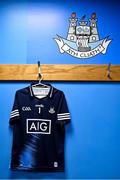 7 April 2022; A general view of the Dublin  goalkeeper jersey during Dublin Hurling Squad Portraits at Parnell Park in Dublin. Photo by Sam Barnes/Sportsfile