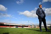18 April 2022; Shelbourne manager Damien Duff speaks to journalists after the SSE Airtricity League Premier Division match between Shelbourne and Bohemians at Tolka Park in Dublin. Photo by Stephen McCarthy/Sportsfile