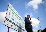 18 April 2022; Shelbourne manager Damien Duff speaks to LOI TV after the SSE Airtricity League Premier Division match between Shelbourne and Bohemians at Tolka Park in Dublin. Photo by Stephen McCarthy/Sportsfile