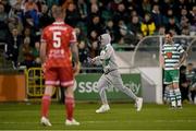 18 April 2022; A pitch invader during the SSE Airtricity League Premier Division match between Shamrock Rovers and Dundalk at Tallaght Stadium in Dublin.  Photo by Eóin Noonan/Sportsfile