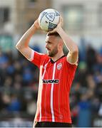 9 April 2022; Daniel Lafferty of Derry City during the SSE Airtricity League Premier Division match between Finn Harps and Derry City at Finn Park in Ballybofey, Donegal. Photo by Oliver McVeigh/Sportsfile