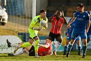 9 April 2022; Mark McGinley of Finn Harps during the SSE Airtricity League Premier Division match between Finn Harps and Derry City at Finn Park in Ballybofey, Donegal. Photo by Oliver McVeigh/Sportsfile