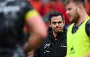 16 April 2022; Munster head coach Johann van Graan before the Heineken Champions Cup Round of 16 Second Leg match between Munster and Exeter Chiefs at Thomond Park in Limerick. Photo by Brendan Moran/Sportsfile