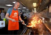 21 April 2022; Leinster Rugby player Devin Toner was cooking up his next move with Just Eat in Dublin, celebrating the launch of Leinster’s Next Big Dish. The Official Delivery Partner of Leinster Rugby paired three players with three of Dublin’s most popular restaurants, Mao at Home, Gourmet Burger Kitchen and Base Wood Fired Pizza to create three signature dishes, which are now available to order on Just Eat. The dish with the most orders before May 11th will be crowned the winner, with customers who #BringItHome by showing their support and placing their order during this period in with a chance to WIN €1,000 Just Eat voucher and Leinster Rugby season tickets. For further information visit www.just-eat.ie . Photo by Brendan Moran/Sportsfile