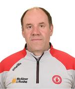 21 April 2022; Joint manager Feargal Logan during a Tyrone football squad portrait session at Tyrone GAA Centre of Excellence in Garvaghey, Tyrone. Photo by Stephen McCarthy/Sportsfile