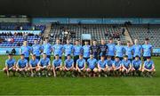 21 April 2022; The Dublin squad before the EirGrid Leinster GAA Football U20 Championship Semi-Final match between Dublin and Meath at Parnell Park in Dublin. Photo by Ray McManus/Sportsfile