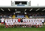 22 April 2022; The Tyrone team before the EirGrid Ulster GAA Football U20 Championship Final match between Cavan and Tyrone at Brewster Park in Enniskillen, Fermanagh. Photo by David Fitzgerald/Sportsfile