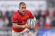 22 April 2022; Craig Casey of Munster during the United Rugby Championship match between Ulster and Munster at Kingspan Stadium in Belfast. Photo by Ramsey Cardy/Sportsfile