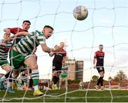 22 April 2022; Andy Lyons of Shamrock Rovers scores his side's first goal during the SSE Airtricity League Premier Division match between Bohemians and Shamrock Rovers at Dalymount Park in Dublin. Photo by Stephen McCarthy/Sportsfile