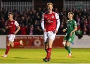 22 April 2022; Eoin Doyle of St Patrick's Athletic celebrates after scoring his side's second goal from a penalty during the SSE Airtricity League Premier Division match between St Patrick's Athletic and Finn Harps at Richmond Park in Dublin. Photo by Michael P Ryan/Sportsfile