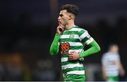 22 April 2022; Danny Mandroiu of Shamrock Rovers celebrates after scoring his side's third goal during the SSE Airtricity League Premier Division match between Bohemians and Shamrock Rovers at Dalymount Park in Dublin. Photo by Seb Daly/Sportsfile