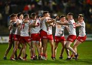 22 April 2022; Tyrone players celebrate at the final whistle after the EirGrid Ulster GAA Football U20 Championship Final match between Cavan and Tyrone at Brewster Park in Enniskillen, Fermanagh. Photo by David Fitzgerald/Sportsfile
