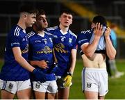 22 April 2022; Cian Reilly of Cavan, right, after the EirGrid Ulster GAA Football U20 Championship Final match between Cavan and Tyrone at Brewster Park in Enniskillen, Fermanagh. Photo by David Fitzgerald/Sportsfile