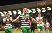 22 April 2022; Andy Lyons of Shamrock Rovers celebrates after the SSE Airtricity League Premier Division match between Bohemians and Shamrock Rovers at Dalymount Park in Dublin. Photo by Stephen McCarthy/Sportsfile