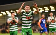 22 April 2022; Andy Lyons of Shamrock Rovers celebrates after the SSE Airtricity League Premier Division match between Bohemians and Shamrock Rovers at Dalymount Park in Dublin. Photo by Stephen McCarthy/Sportsfile