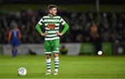 22 April 2022; Dylan Watts of Shamrock Rovers during the SSE Airtricity League Premier Division match between Bohemians and Shamrock Rovers at Dalymount Park in Dublin. Photo by Seb Daly/Sportsfile