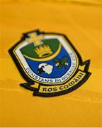 23 April 2022; A view of the Roscommon crest on the jersey during a Roscommon football squad portraits session at Dr Hyde Park in Roscommon. Photo by Brendan Moran/Sportsfile