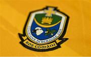 23 April 2022; A view of the Roscommon crest on the jersey during a Roscommon football squad portraits session at Dr Hyde Park in Roscommon. Photo by Brendan Moran/Sportsfile