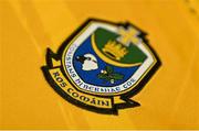 23 April 2022; A view of the Roscommon crest on the jersey during a Roscommon football squad portraits session at Dr Hyde Park in Roscommon. Photo by Brendan Moran/Sportsfile