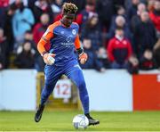 22 April 2022; St Patrick's Athletic goalkeeper Joseph Anang during the SSE Airtricity League Premier Division match between St Patrick's Athletic and Finn Harps at Richmond Park in Dublin. Photo by Michael P Ryan/Sportsfile
