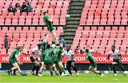 23 April 2022; Oisin Dowling of Connacht wins the ball in a line out during the United Rugby Championship match between Emirates Lions and Connacht at Emirates Airline Park in Johannesburg, South Africa. Photo by Sydney Seshibedi/Sportsfile
