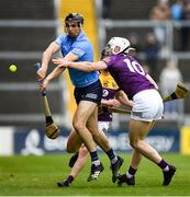 23 April 2022; Danny Sutcliffe of Dublin in action against Oisín Foley of Wexford during the Leinster GAA Hurling Senior Championship Round 2 match between Wexford and Dublin at Chadwicks Wexford Park in Wexford. Photo by Eóin Noonan/Sportsfile