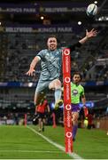 23 April 2022; Rory O'Loughlin of Leinster attempts to get on the end of a kick during the United Rugby Championship match between Cell C Sharks and Leinster at Hollywoodbets Kings Park Stadium in Durban, South Africa. Photo by Harry Murphy/Sportsfile