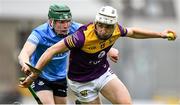 23 April 2022; Rory O'Connor of Wexford in action against James Madden of Dublin during the Leinster GAA Hurling Senior Championship Round 2 match between Wexford and Dublin at Chadwicks Wexford Park in Wexford. Photo by Eóin Noonan/Sportsfile