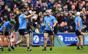 23 April 2022; Paddy Smyth of Dublin, centre, celebrates with teammates after the Leinster GAA Hurling Senior Championship Round 2 match between Wexford and Dublin at Chadwicks Wexford Park in Wexford. Photo by Eóin Noonan/Sportsfile