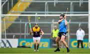 23 April 2022; Dónal Burke of Dublin scores a point during the Leinster GAA Hurling Senior Championship Round 2 match between Wexford and Dublin at Chadwicks Wexford Park in Wexford. Photo by Eóin Noonan/Sportsfile